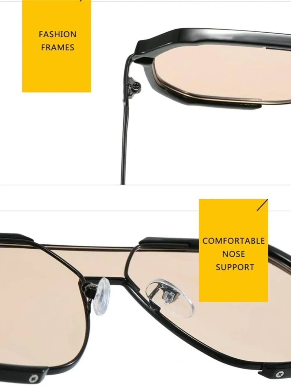 Stylish Oversized Square Eyewear with UV400 Shield - Perfect for Outdoor Trends